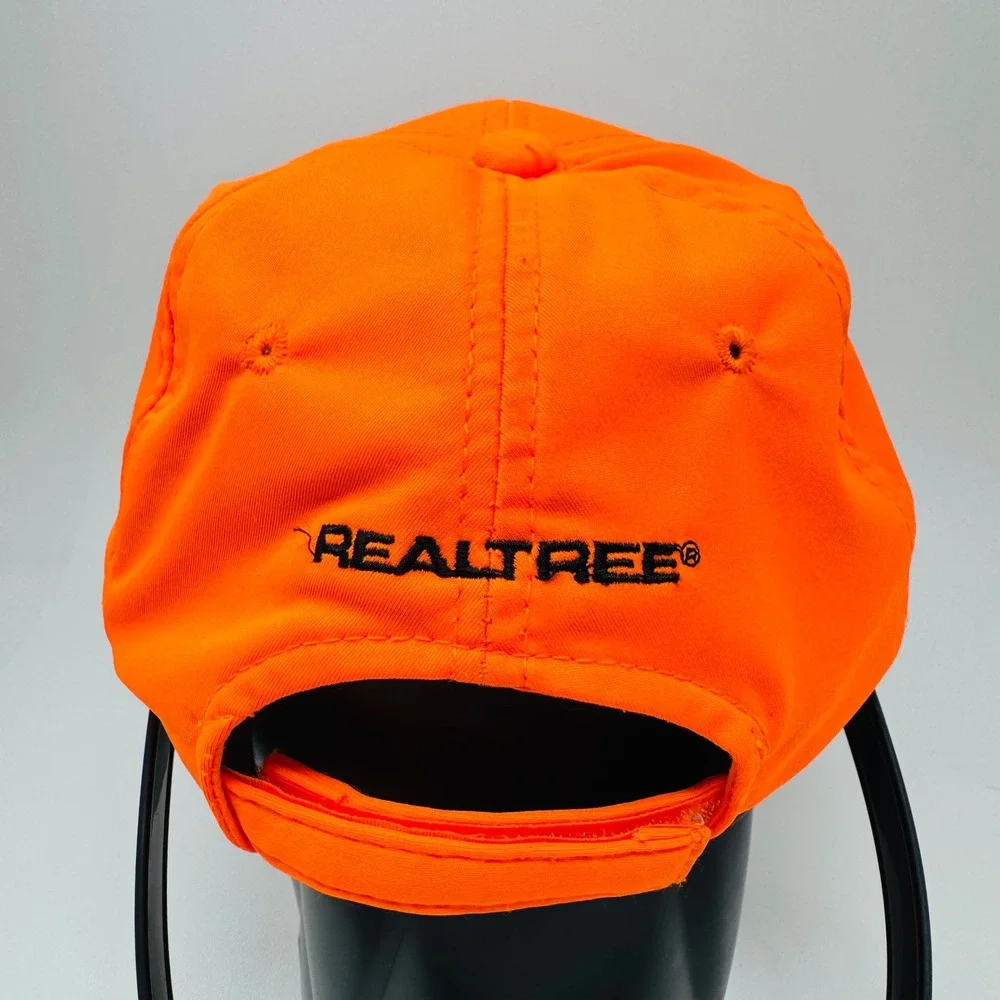 Realtree Blaze Orange Hunting Hat‎ Adjustable Hook and Loop Antler Logo Cap